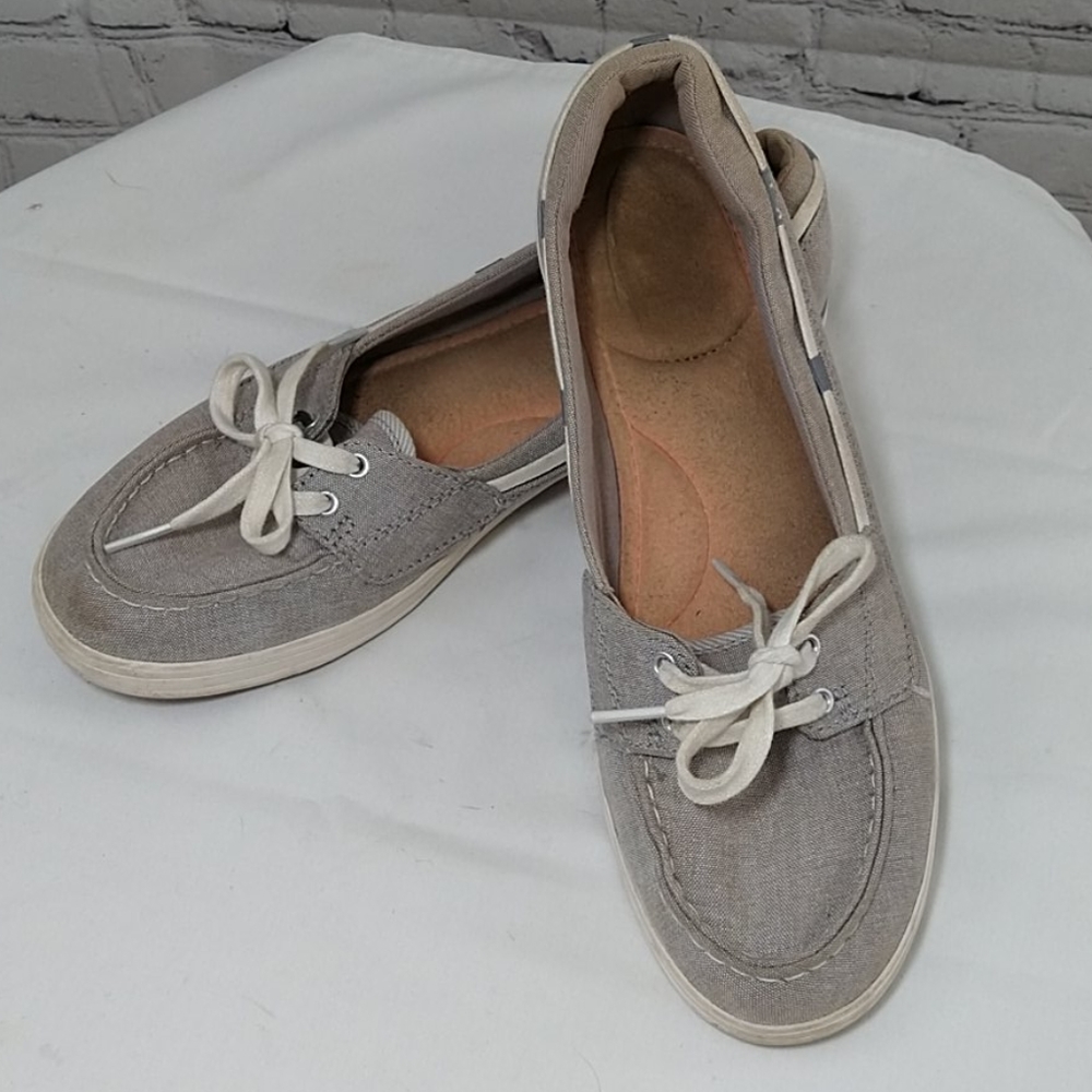 Keds Tan Top-sider Cloth Loafer Slip-on Shoes